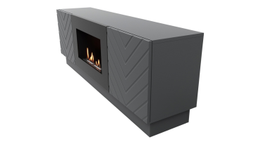 Тумба с биокамином Firelight BFP/P-1400V графит